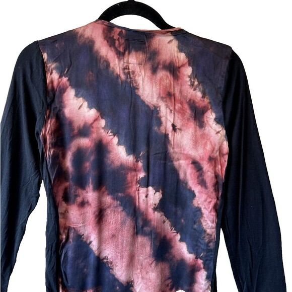 Go Silk Go Zippy Womens‎ Small Zip Front Long Sleeve Top Silk Blend Raw Hem Top - Picture 5 of 12